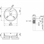 Q-Tap Раковина Qtap Scorpio 400x400x140 Matt black з донним клапаном QT14113018BMBMB