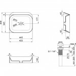 Q-Tap Раковина Qtap Scorpio 450х390х120 Matt black з донним клапаном QT14112242MBMB