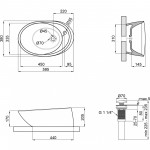 Q-Tap Раковина Qtap Scorpio 590х380х190 White з донним клапаном QT14111037W