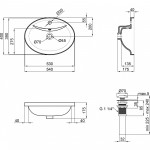 Q-Tap Раковина Qtap Stork 546х406х180 White з донним клапаном QT1511L737W