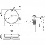 Q-Tap Раковина-чаша Qtap Swan 420х420х145 White з донним клапаном QT1611A051TW