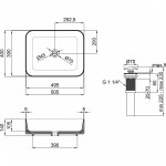 Q-Tap Раковина-чаша Qtap Tern 500x390x140 Matt black з донним клапаном QT172195MBMB