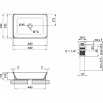 Q-Tap Раковина-чаша Qtap Virgo 490х350х110 White з донним клапаном QT18112261W